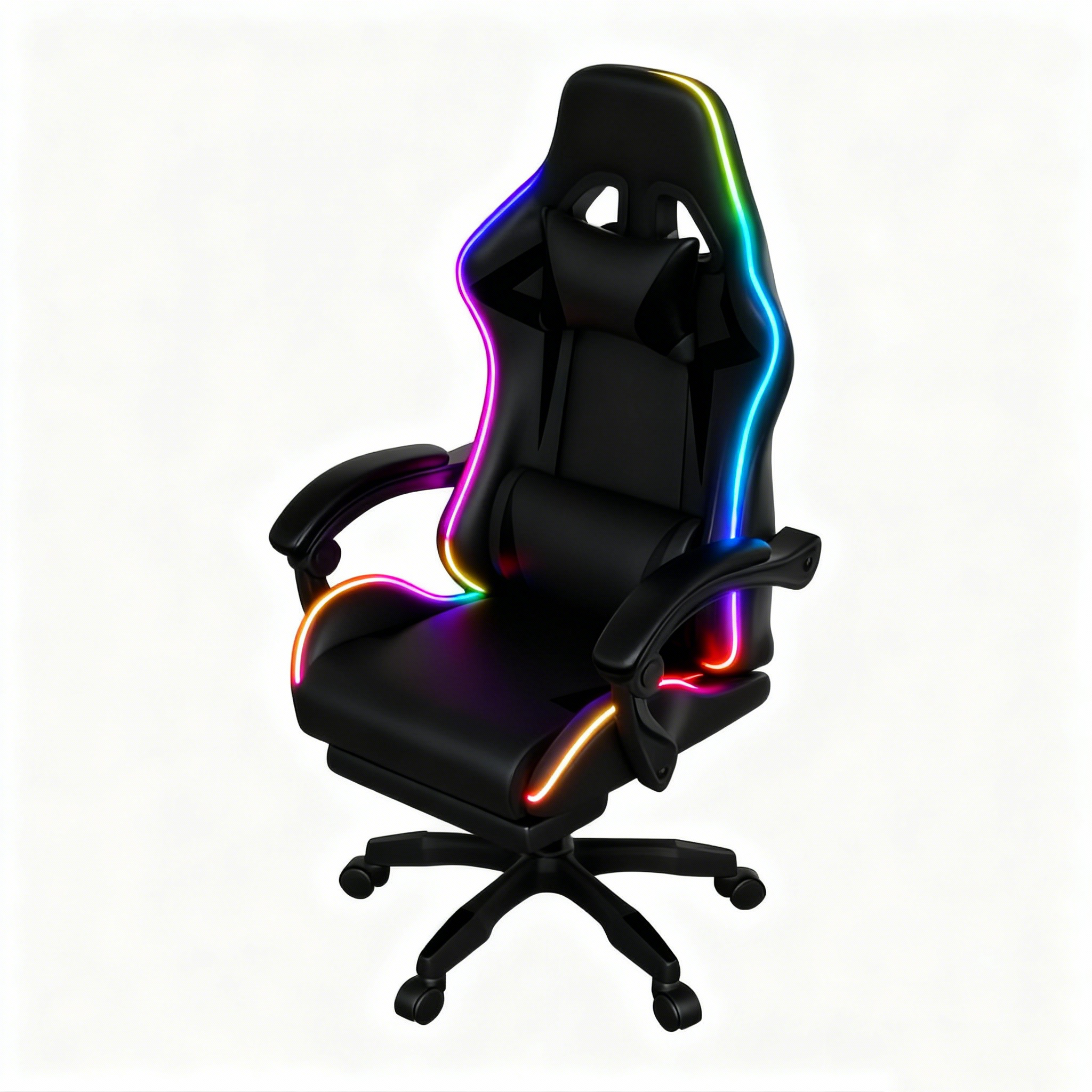 RAVENIX Gaming-Stuhl mit Massage, Lautsprechern & RGB-Beleuchtung
